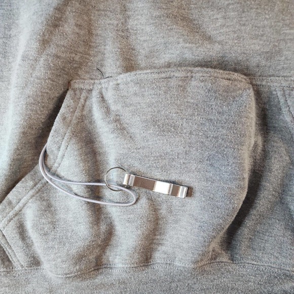 HUZU J‎ America Tailgate Hood Gray Hoodie Insulated Beverage Pouch Large - Picture 4 of 6